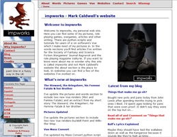 impworks 1.0 screenshot of impworks web site 1.0