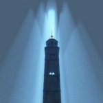 Belltower lit by Godrays
