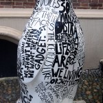 Go Penguins in the Bluecoat Centre courtyard