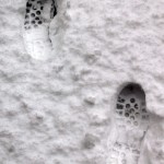 Footprints in snow