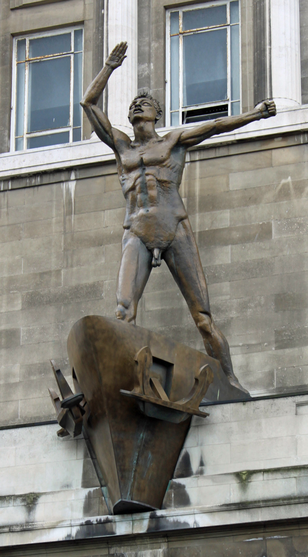 Liverpool Resurgent - Statue on Lewis' Building