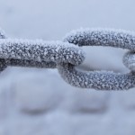 Frost on Chain Fence at the Albert Dock, Liverpool
